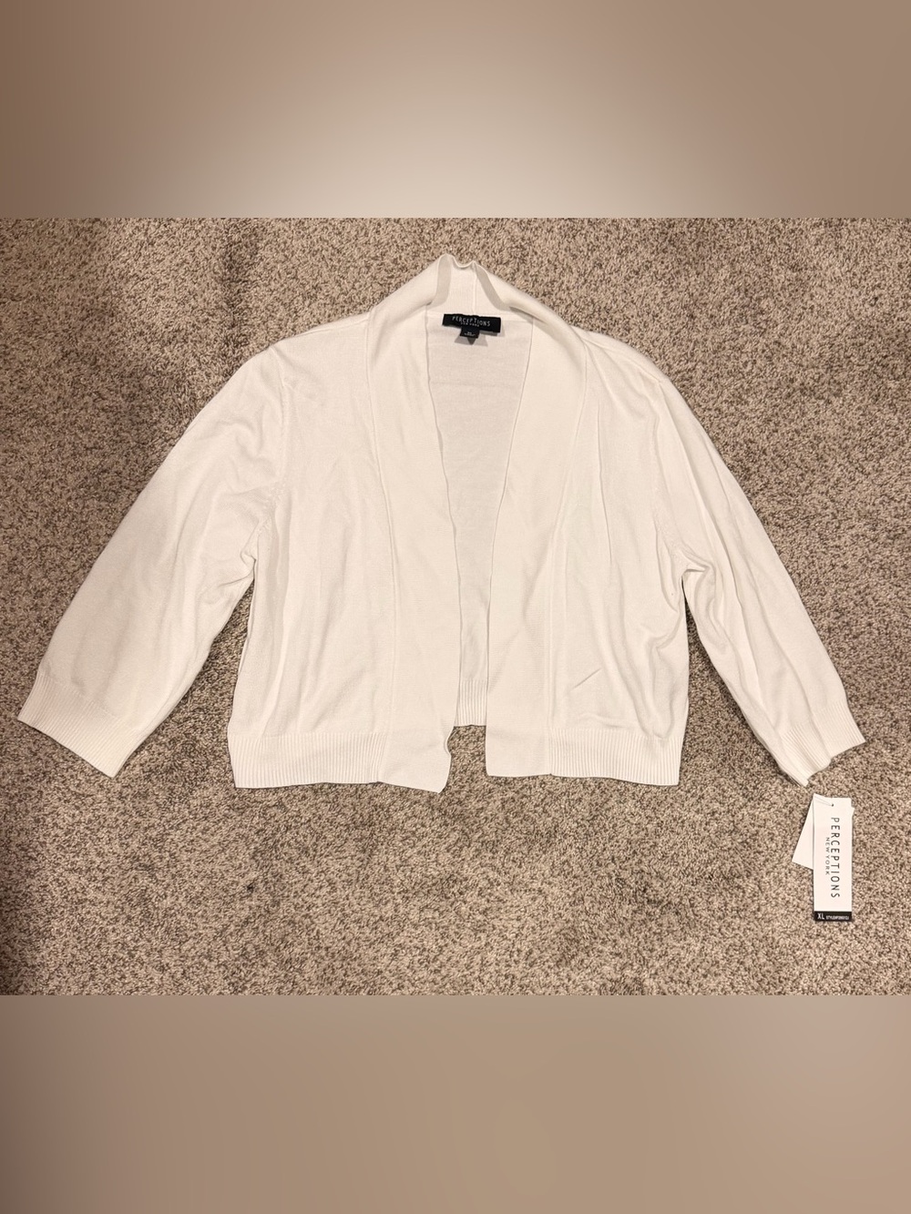 Open Front Cardigan - White